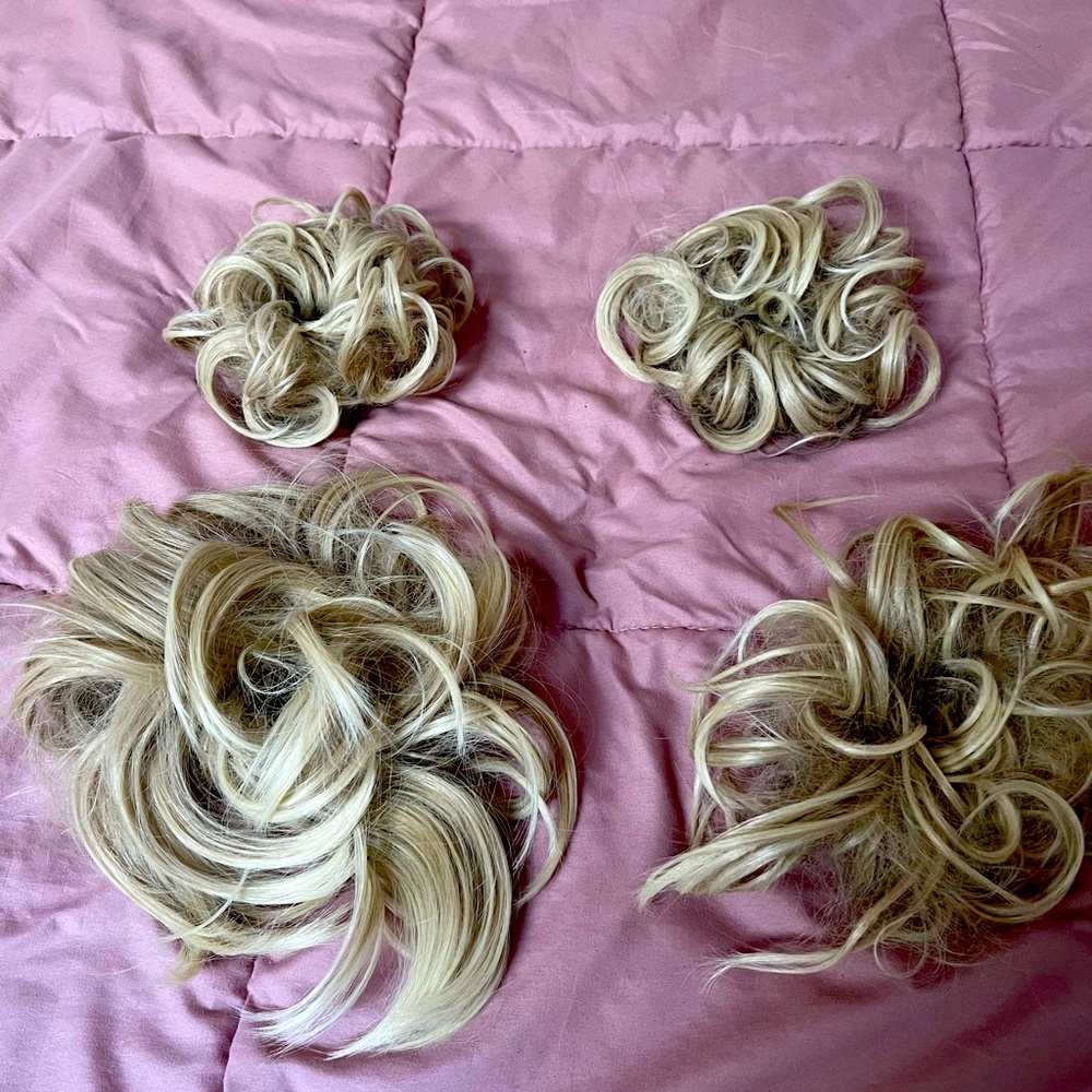 3 Hair pieces Blonde